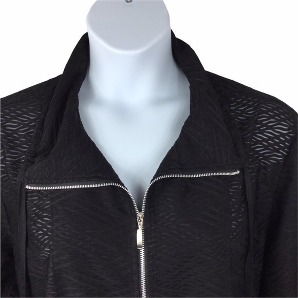 Effortless Style by Citiknits Black Jacket, 2X - Picture 2 of 7